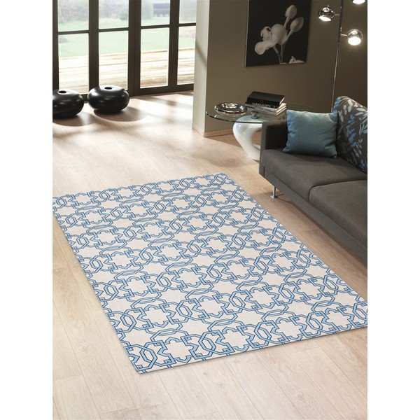 Vysoce odolný kuchyňský koberec Webtappeti Tiles Blue, 60 x 220 cm-image-1