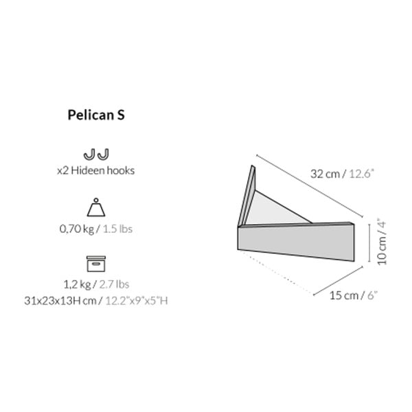 Sada 2 multifunkčních nástěnných organizérů Woodendot Pelican Walnut S+M-image-4