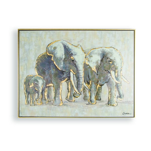 Käsitsi maalitud maal, 80 x 60 cm Elephant Family - Graham & Brown