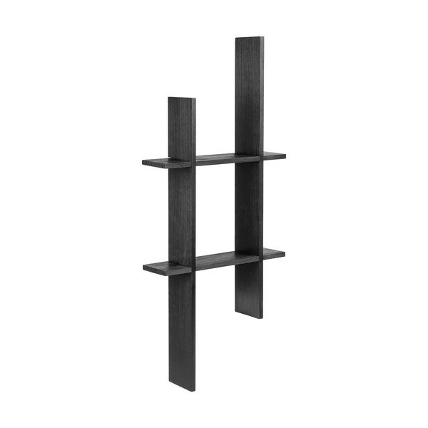 Mustast männipuidust astmeline riiul 86 cm Mostar - House Nordic