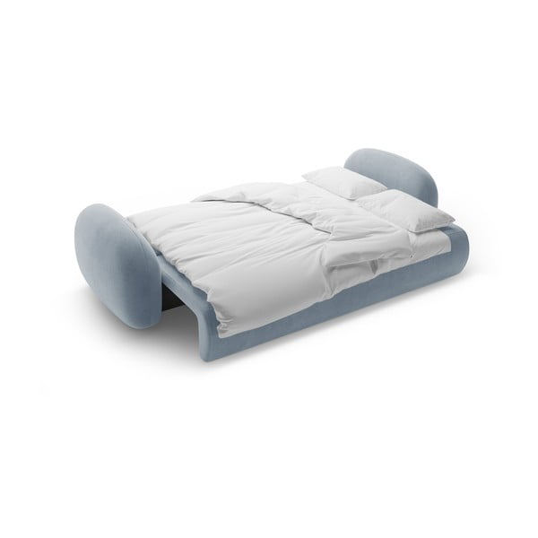  Hallikassinine sametist lahtikäiv hoiuruumiga diivan 262 cm Tonale – Cosmopolitan Design-image-4