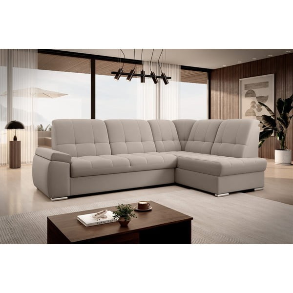 Beež sametist lahtikäiv/sahtliga nurgadiivan (parem nurk/L-kujuline) Sado – ELTAP-image-4