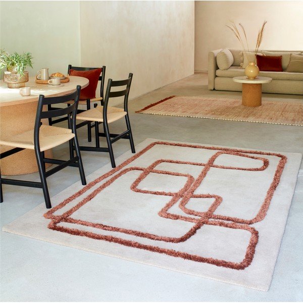 Tellisevärvi-kreem käsitsi kootud villane vaip 160x230 cm Matrix - Asiatic Carpets-image-1