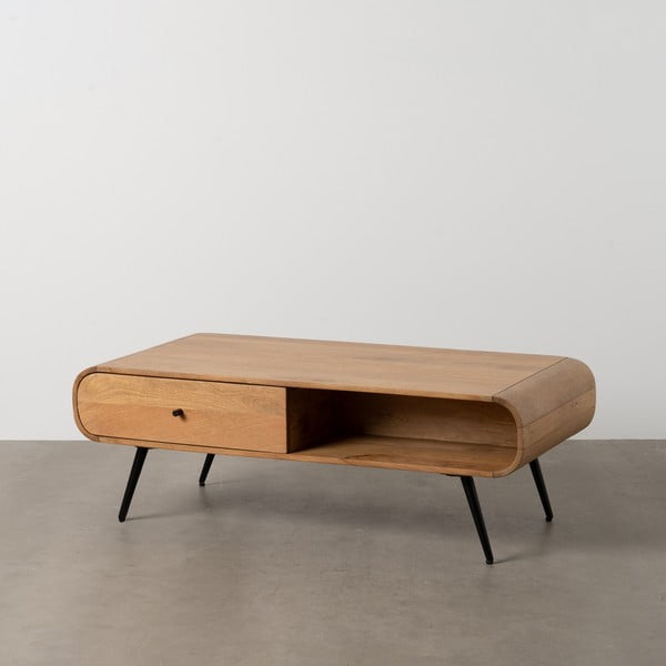 Valge seedri täispuidust diivanilaud 60x120 cm Mahón - Ixia-image-2