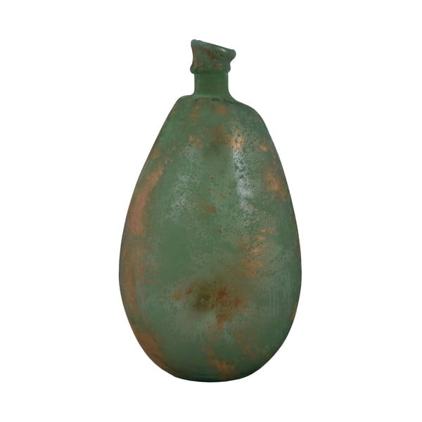 Zelená váza z recyklovaného skla s patinou Ego Dekor Simplicity, výška 47 cm