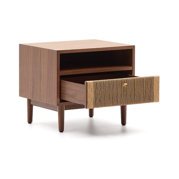 Pruun pähklipuidust öökapp Elan - Kave Home-image-3