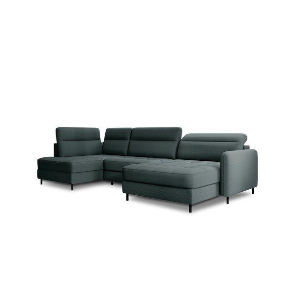 Roheline sametist lahtikäiv/sahtliga nurgadiivan (vasak nurk/U-kujuline) Berrto – ELTAP-image-2