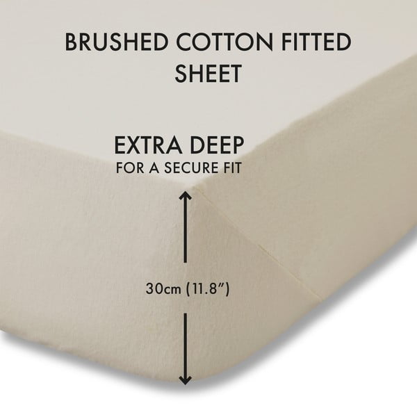 Beež flanell-lina 150x200 cm Brushed - Catherine Lansfield-image-3