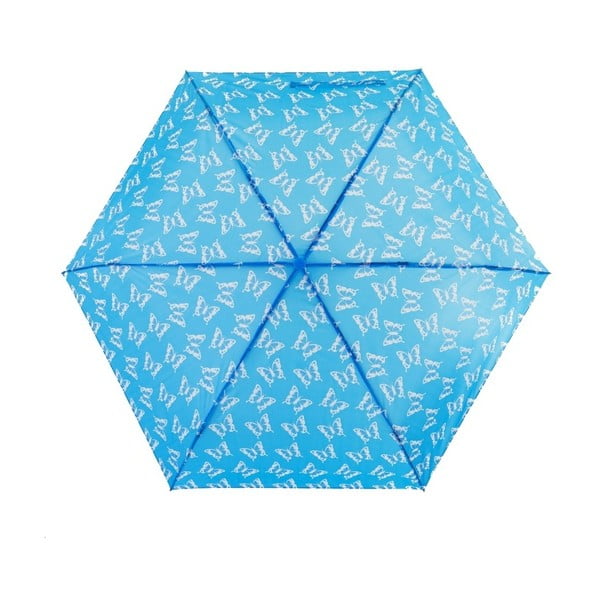 Modrý skládací deštník Vintage Butterflies