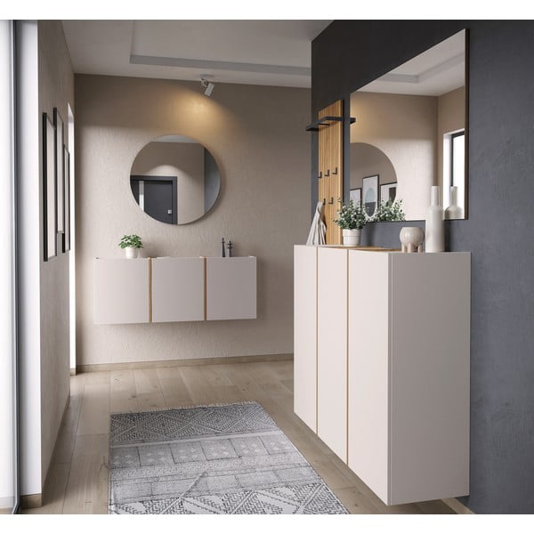 Kreem esikukomplekt 138x200x27 cm Libbiano - Germania-image-1