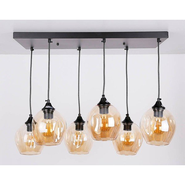 Must rippvalgusti klaasist lambivarjundiga 33x67 cm Aspa - Candellux Lighting-image-4