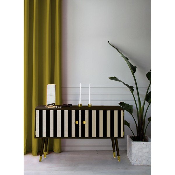 Massiivsest männipuidust kirst Au Cafe Golden Black Strips - Velvet Atelier-image-1