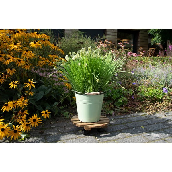 Puidust mobiilne alus lillepottidele ø 29 cm (kõrgus 8 cm) Indoor & Outdoor – Esschert Design-image-1