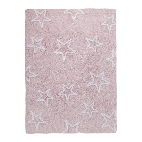 Růžový bavlněný koberec Happy Decor Kids Stars, 160 x 120 cm
