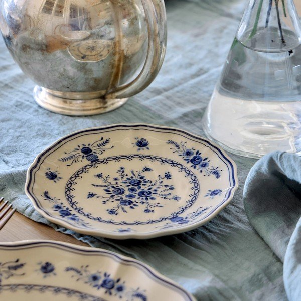 Sinine/beež keraamiline magustoidutaldrik ø 17 cm Vila - Costa Nova-image-1