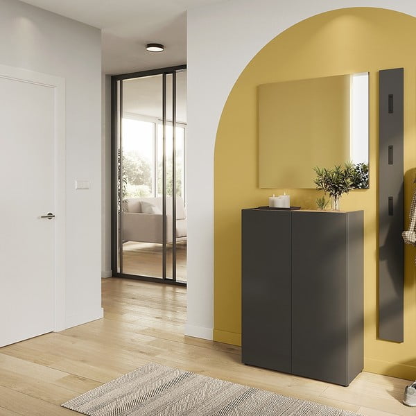 Valge tammespoonist koridorikomplekt 74x200x33 cm Alviano - Germania-image-1