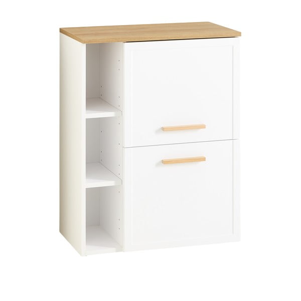 Valge seinale kinnitatav madal vannitoakapp 77x60 cm Quickset 383 - Pelipal