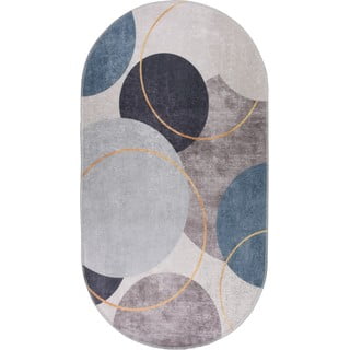 Sinine-hall pestav vaip 80x120 cm Oval - Vitaus