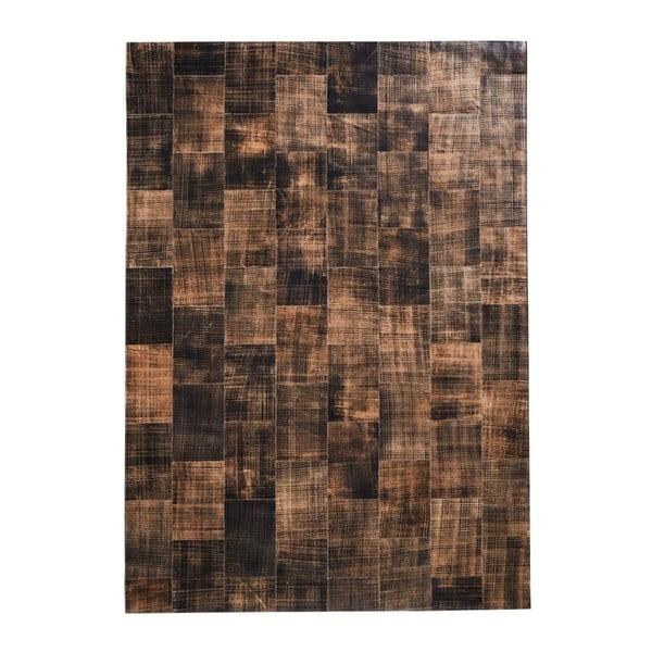 Hnědý koberec z pravé kůže Fuhrhome Cairo, 120 x 180 cm