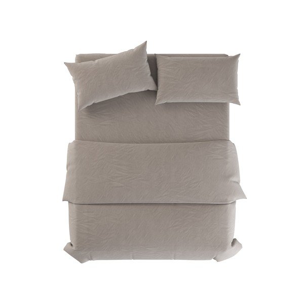 Helehall/beež linane voodipesu üheinimesevoodile 135x200 cm Natural - Native Natural