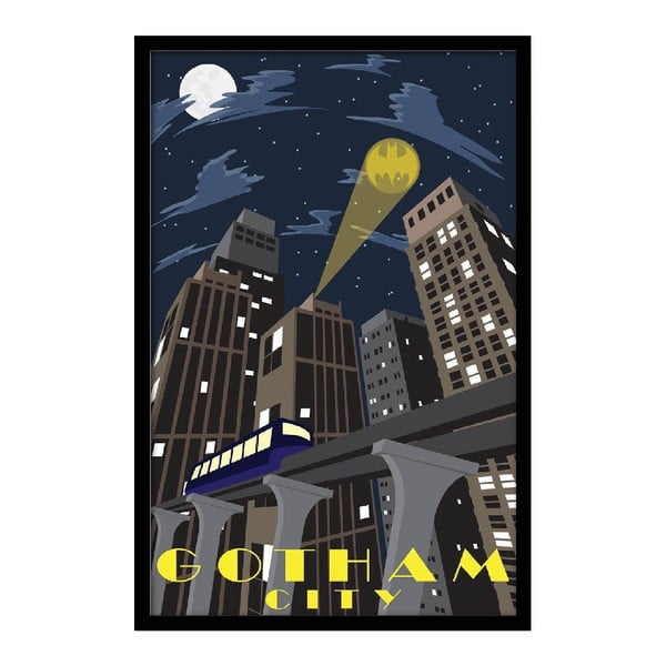 Plakát Gotham Night, 35x30 cm