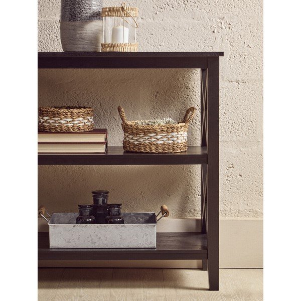 Must männipuidust riiul 40x81x81 cm Heritage - Premier Housewares-image-3