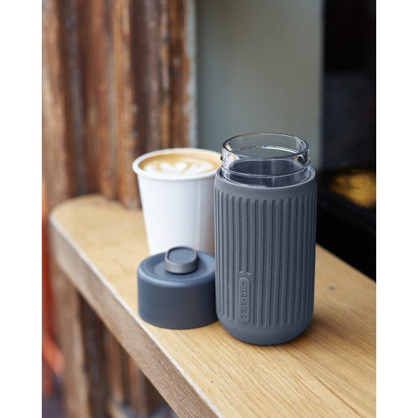 Tumehall klaasist reisikruus 340 ml - Black + Blum-image-1