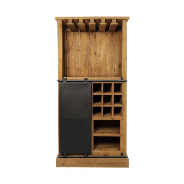 Teakpuust veinihoidik 18 pudelile, 84x177 cm Blackburn - HSM collection-image-2