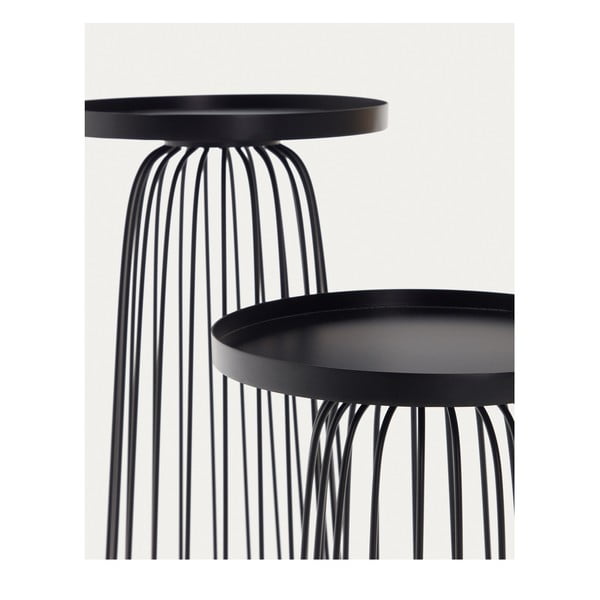 Metallist ümmarguste abilaudade komplekt 2tk Dilva - Kave Home-image-1