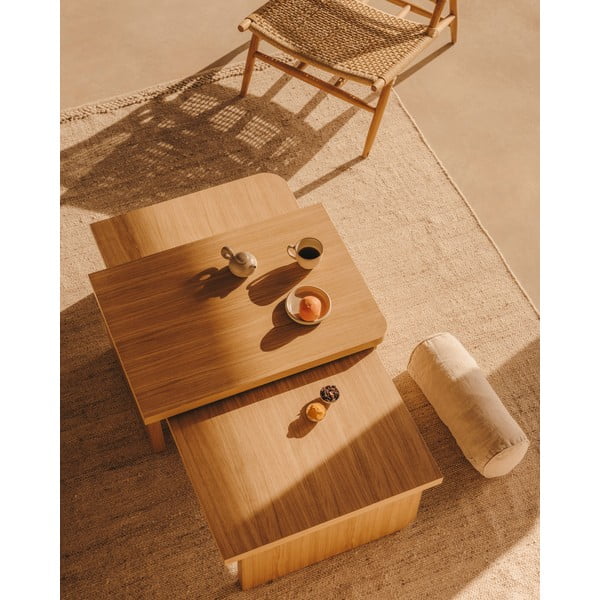 Tammespoonist diivanilaud 75x140 cm Oaq - Kave Home-image-2