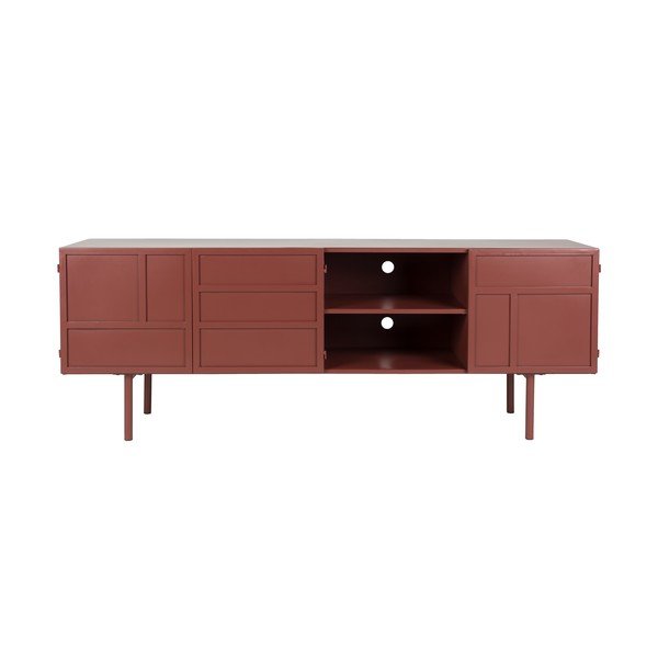 Punane metallist telekaalus 160x58x36 cm Davis - White Label