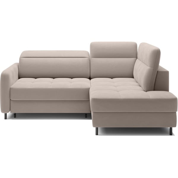 Helepruun sametist lahtikäiv/sahtliga nurgadiivan (parem nurk/L-kujuline) Barea – ELTAP