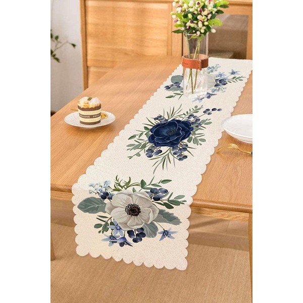 Sini-valge linik 140x45 cm - Minimalist Cushion Covers-image-1