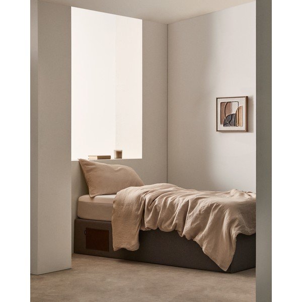 Must polsterdatud üheinimesevoodi koos panipaigaga 90x190 cm Matters - Kave Home-image-1