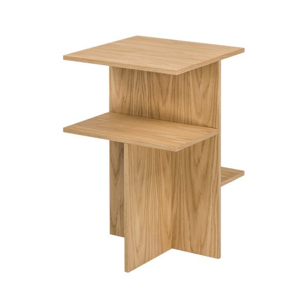 Tammepuust öökapp naturaalse värvi riiulitega Atik - noo.ma-image-2