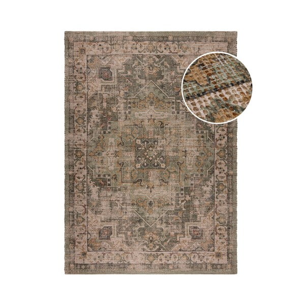 Khaki värvi käsitsi kootud džuudist vaip 80x150 cm Selena Jute Traditional - Flair Rugs