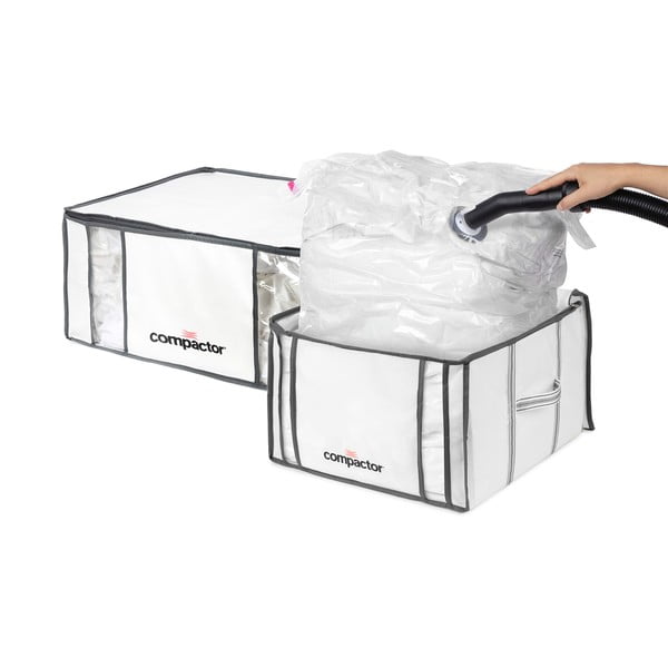 Vaakumtugevdatud kangast hoiukastid riietele 2tk komplektis 50x65x27 cm Life – Compactor-image-3