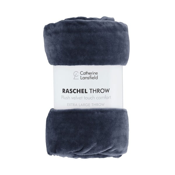 Tumesinine mikroplüüsist tekk 130x170 cm Raschel Velvet - Catherine Lansfield-image-2