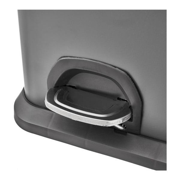 Roostevabast terasest pedaaliga prügikast sorteeritud jäätmete jaoks 30 l Litros - Casa Selección-image-1