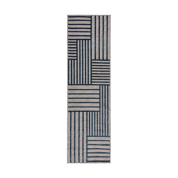 Tumesinine sise- ja välisvaip 66x230 cm Vigo Blocks - Flair Rugs