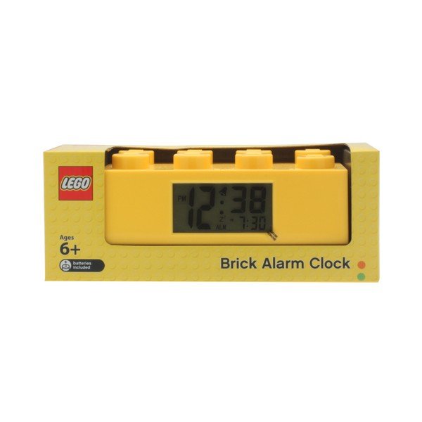 Žluté hodiny s budíkem LEGO® Brick-image-3