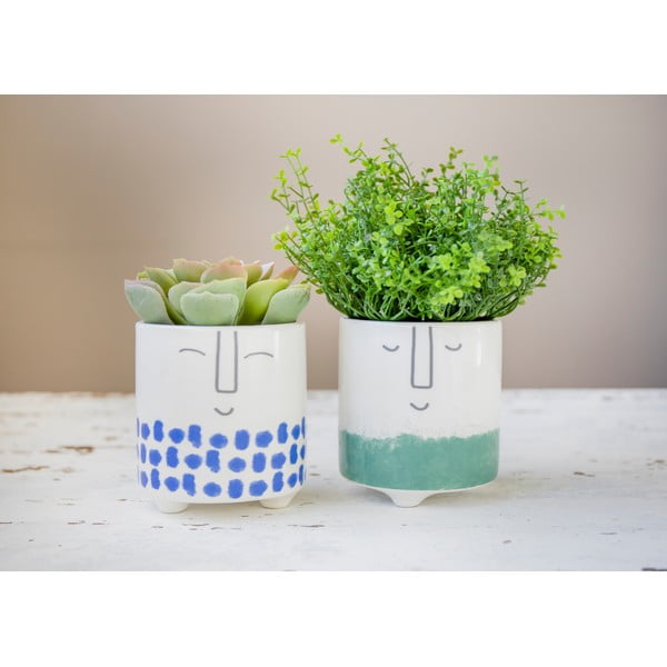 Keraamika lillepoti kate  ø 10 cm Happy Face – Kitchen Craft-image-1