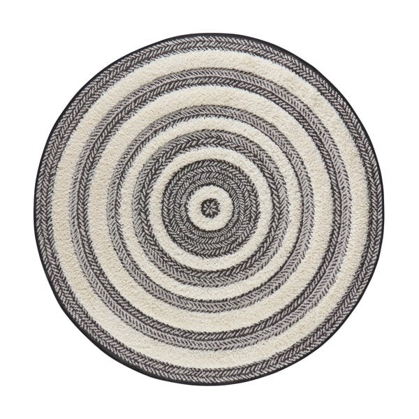 Hall ja valge vaip Ring, ⌀ 160 cm Handira - Mint Rugs