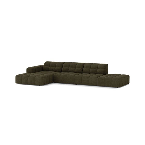 Khaki värvi šenill-nurgadiivan (vasak nurk/diivanvoodiga) Chicago - Cosmopolitan Design-image-1