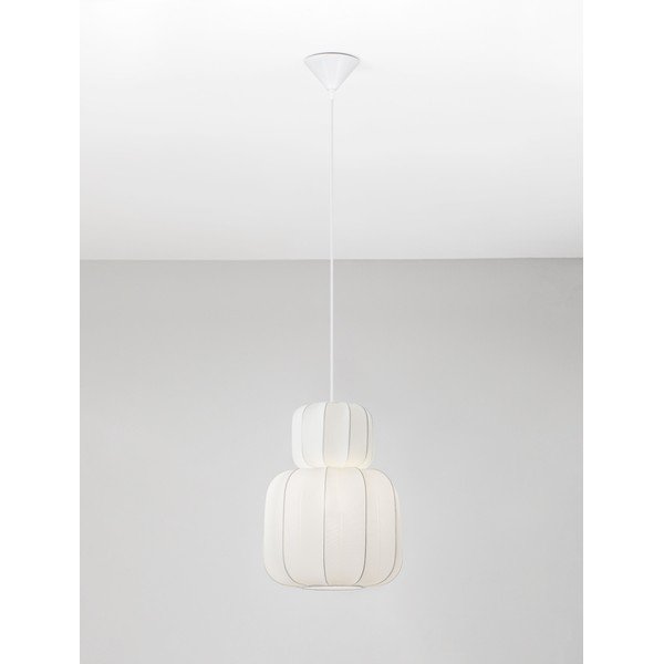 Mattvalge kangast ripplamp ø 28 cm Delina - Nova Luce-image-4