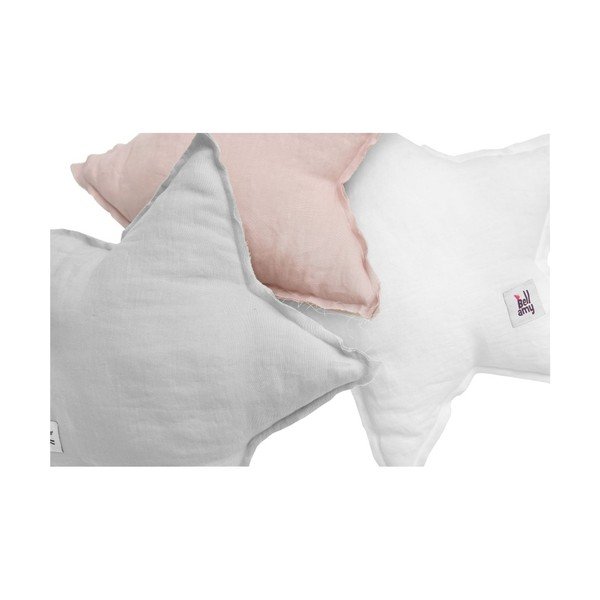 Hall laste linasest riidest padi tähe kujuga Stone Gray - BELLAMY-image-1