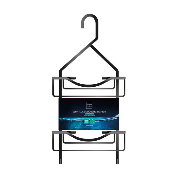 Matt must rippuv alumiiniumist vannitoa riiul Filaire Aluminium - douceur d'intérieur-image-1