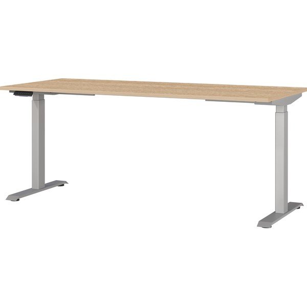Reguleeritav töölaud elektriliselt reguleeritava kõrguse ja tammepuust pealispinnaga 80x180 cm Jet - Germania