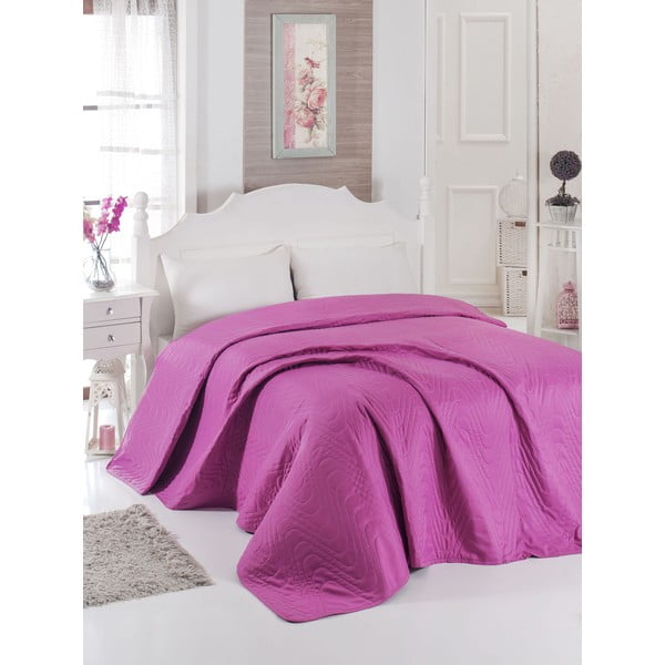 Růžový přehoz přes postel Dream 200 x 220 cm
