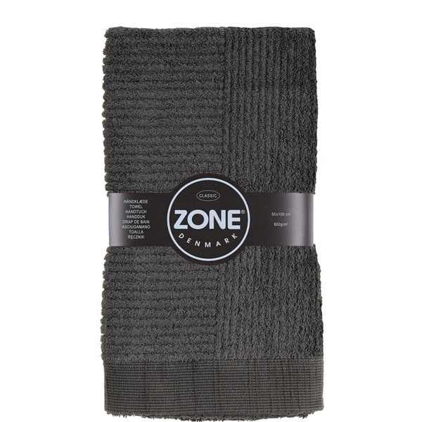 Tmavě šedý ručník Zone Classic 100x50 cm